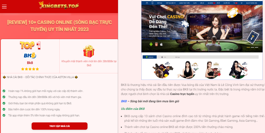 Kingbets.top: Cập nhật tin tức và xu hướng mới nhất casino trực tuyến