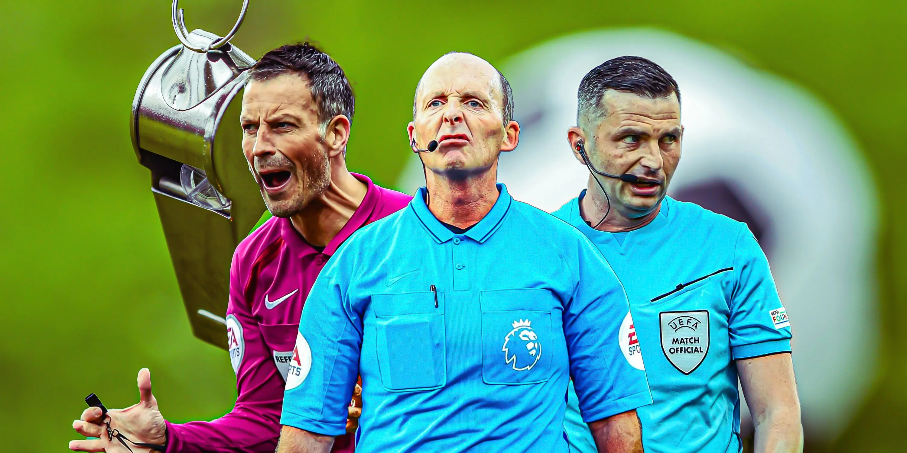 Các trọng tài nổi tiếng của Premier League trong đó có Martin Atkinson