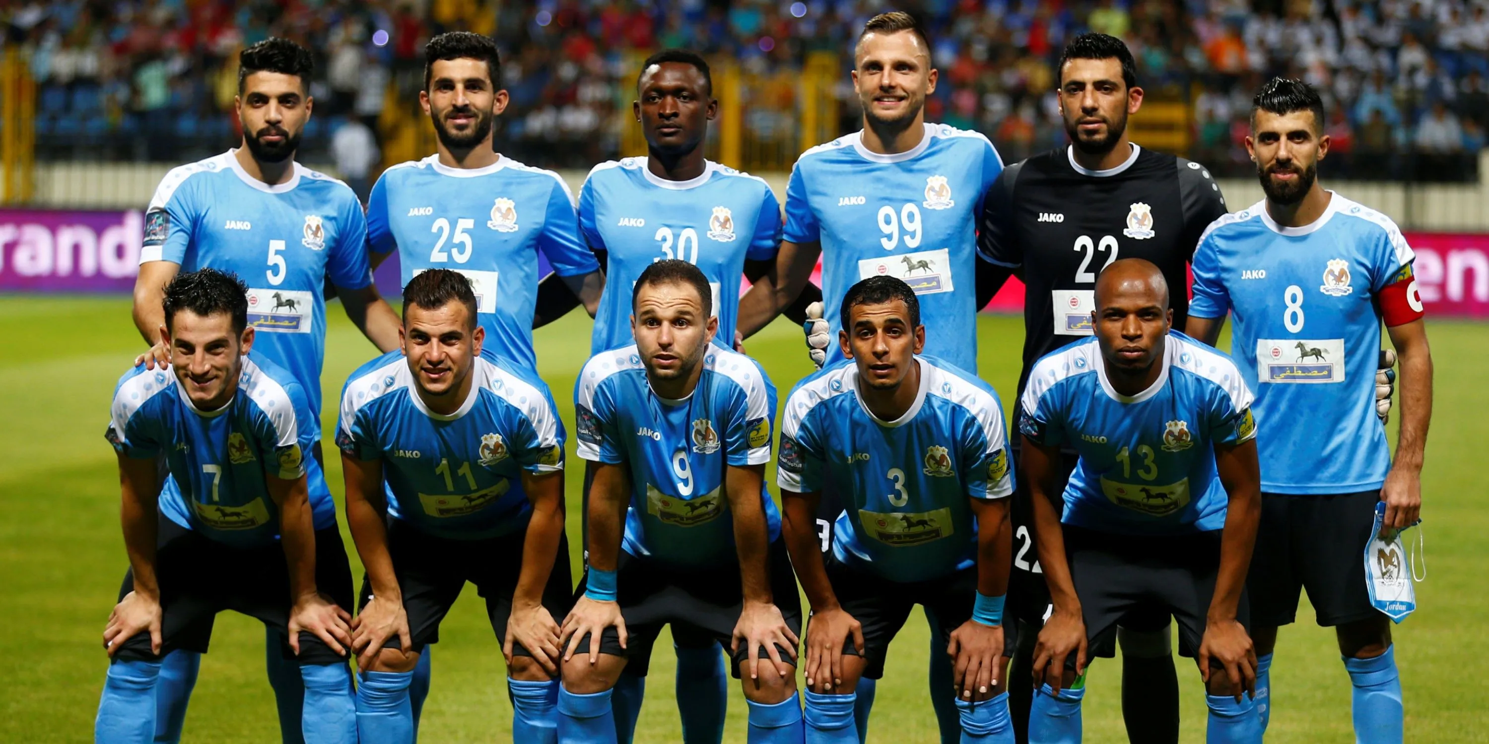 Đội hình Al-Faisaly FC của Jordan chuẩn bị thi đấu