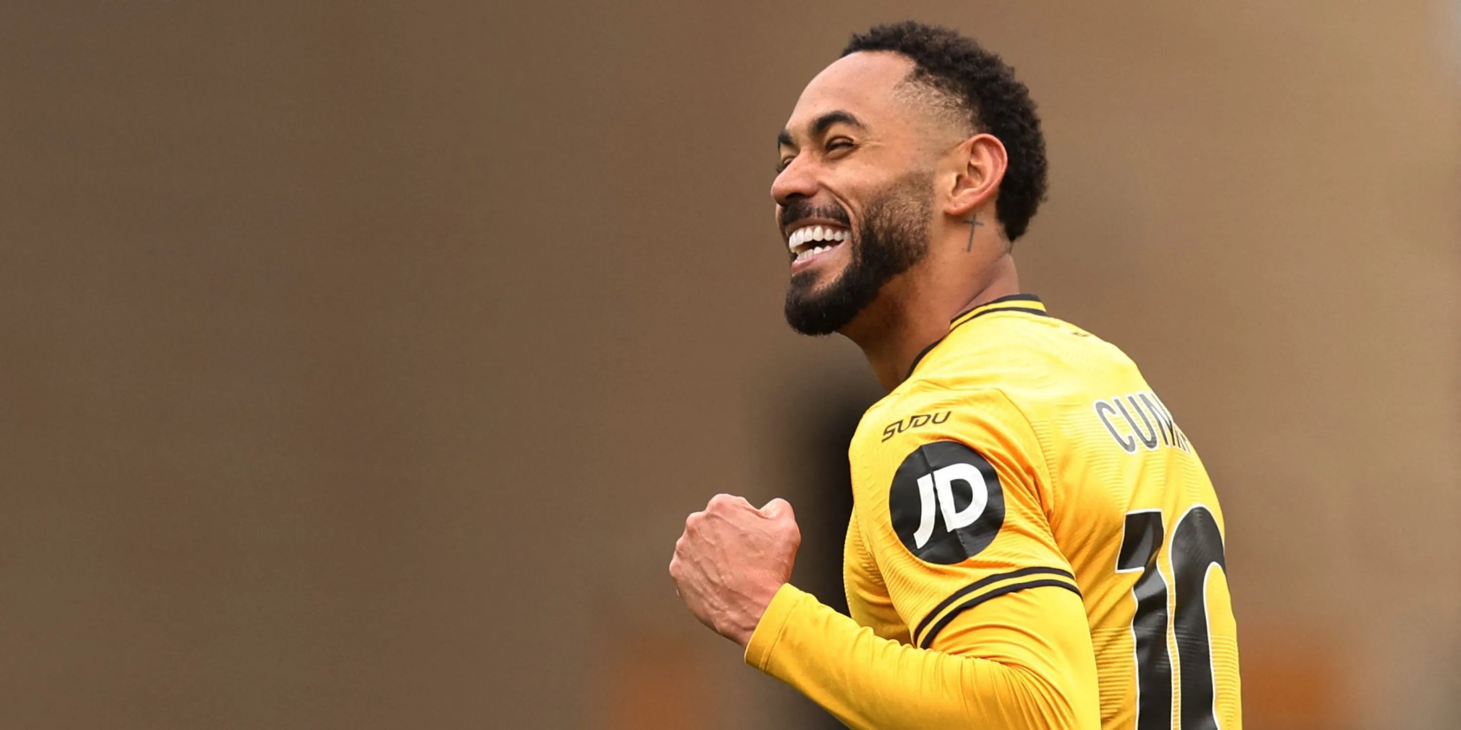 Matheus Cunha ăn mừng bàn thắng trong màu áo Wolves tại Ngoại hạng Anh