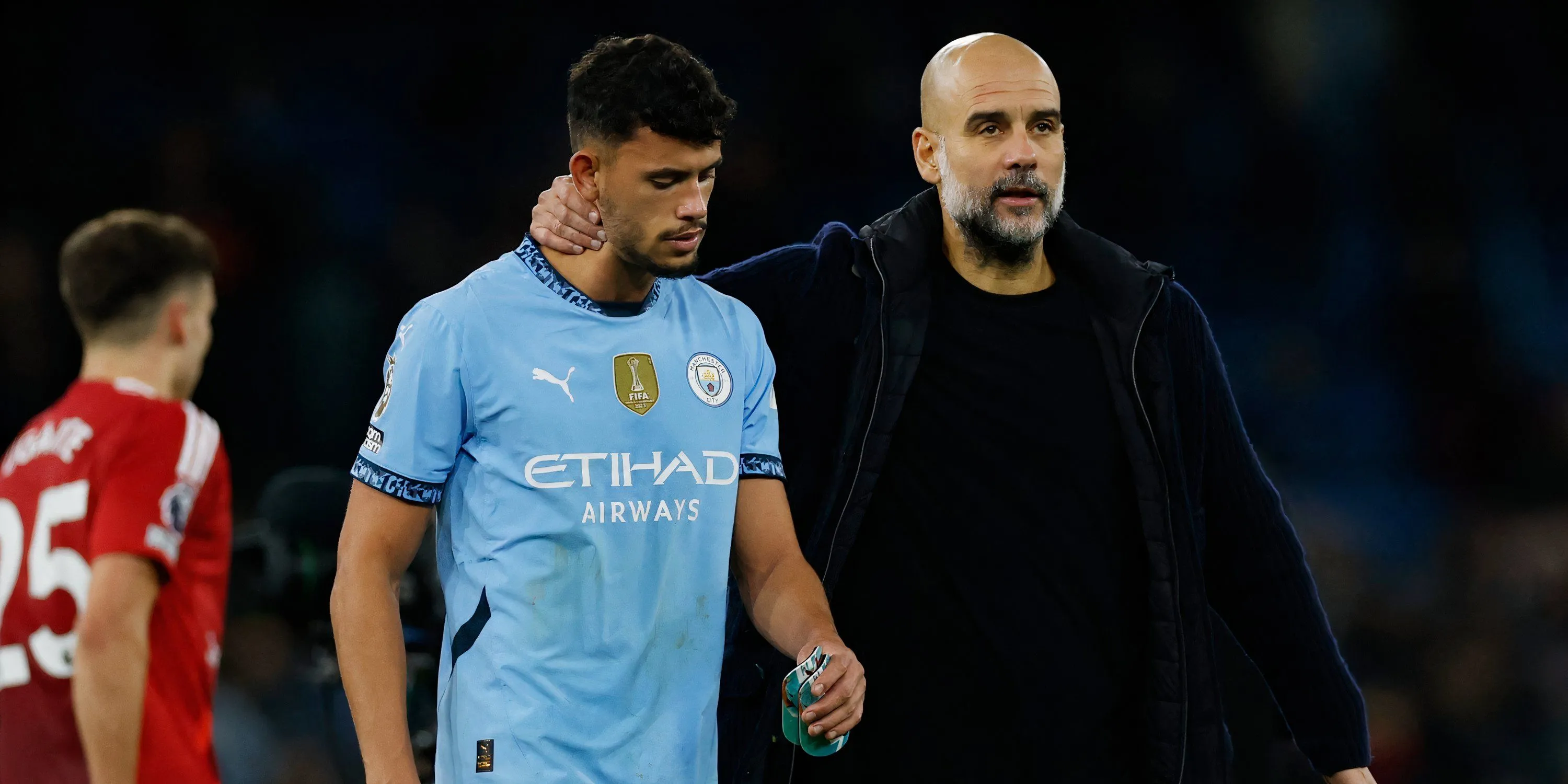 Matheus Nunes thể hiện niềm vui sau khi ghi bàn cho Manchester City