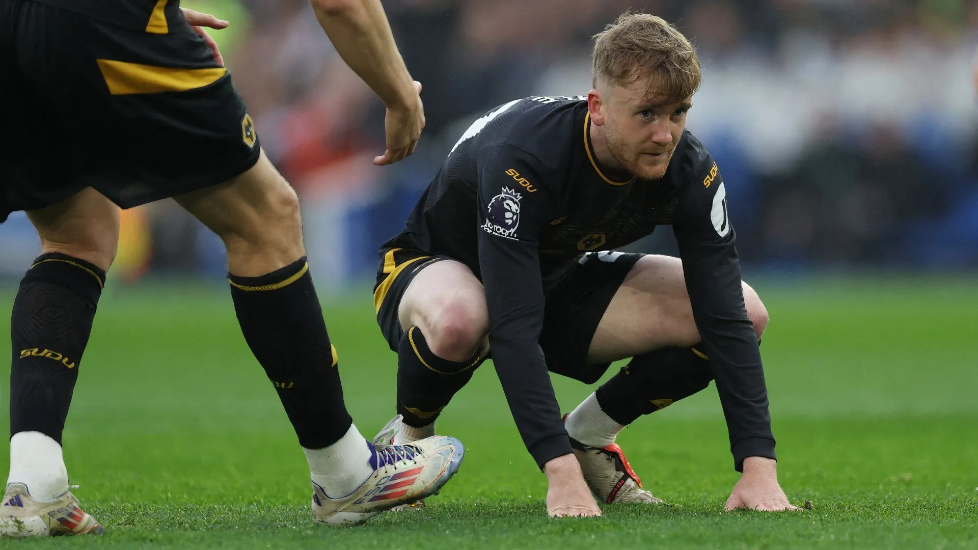 Tiền vệ Tommy Doyle thi đấu cho Wolves trong trận gặp Brighton