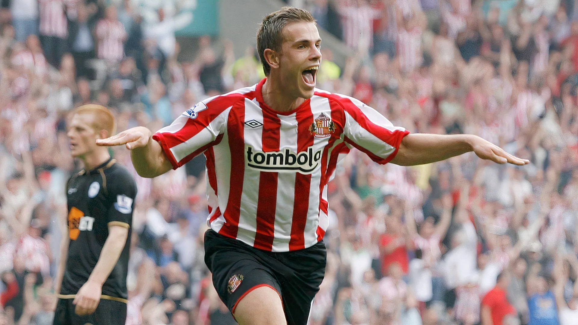 Ảnh: Jordan Henderson thời còn thi đấu cho Sunderland ở giai đoạn khởi đầu sự nghiệp