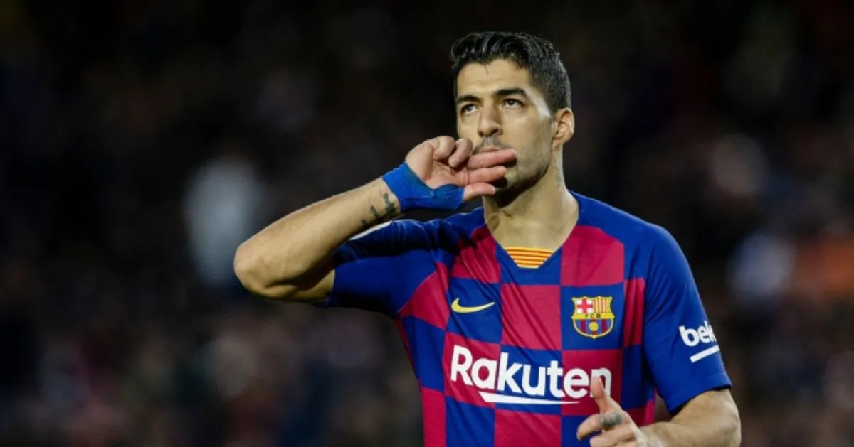 Cầu thủ Uruguay Luis Suarez ăn mừng bàn thắng cho FC Barcelona