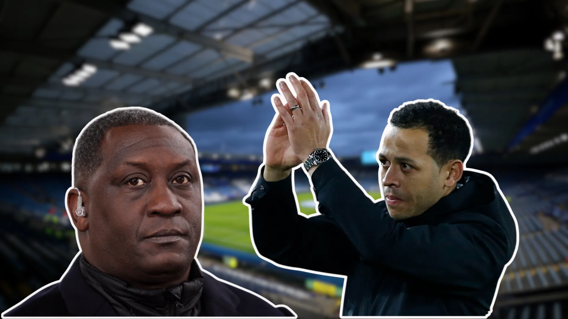 Cựu cầu thủ Leicester City Emile Heskey và HLV Liam Rosenior