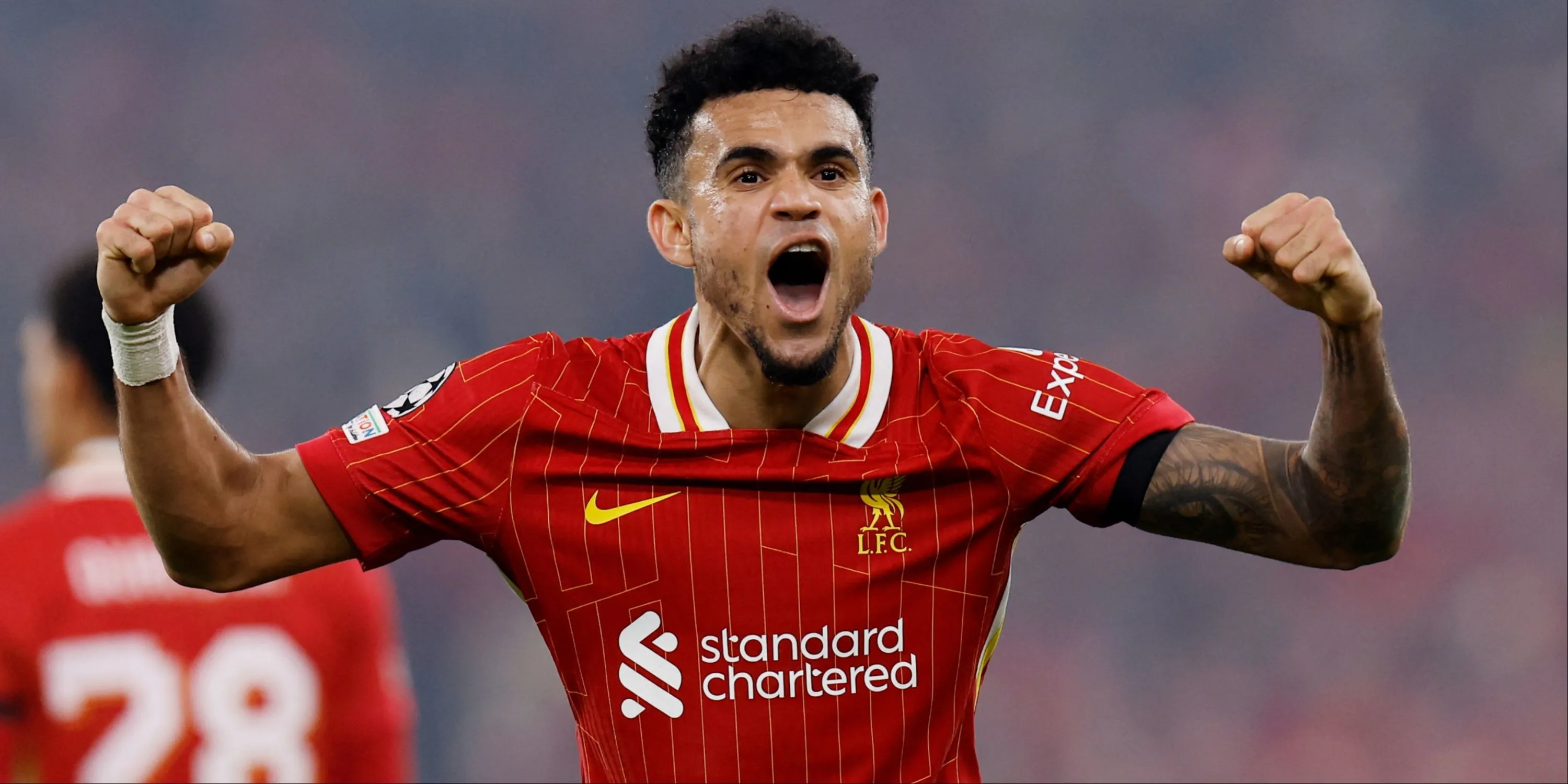 Luis Diaz ăn mừng bàn thắng trong màu áo Liverpool