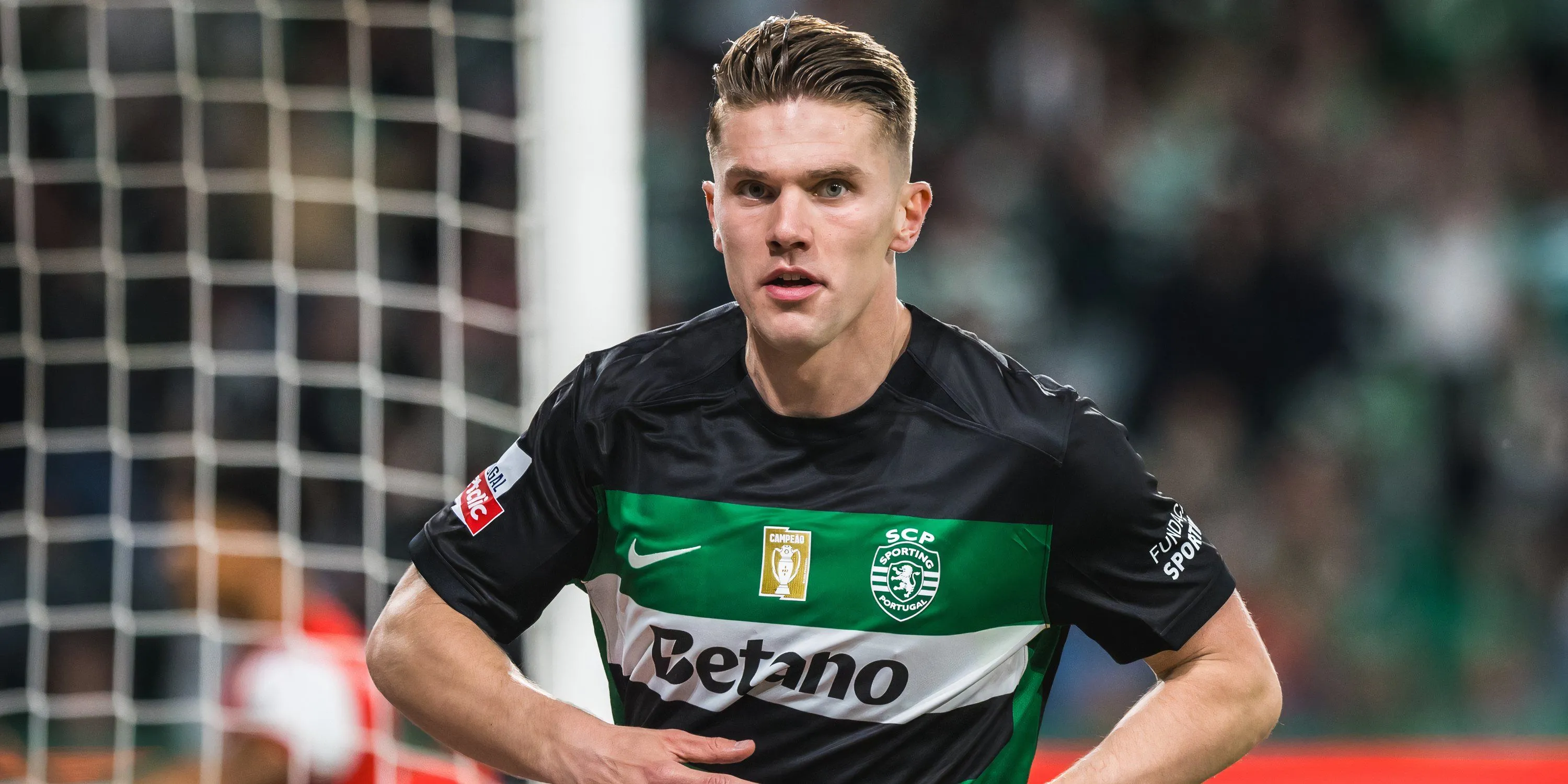 Viktor Gyokeres ăn mừng bàn thắng cho Sporting Lisbon tại Giải VĐQG Bồ Đào Nha