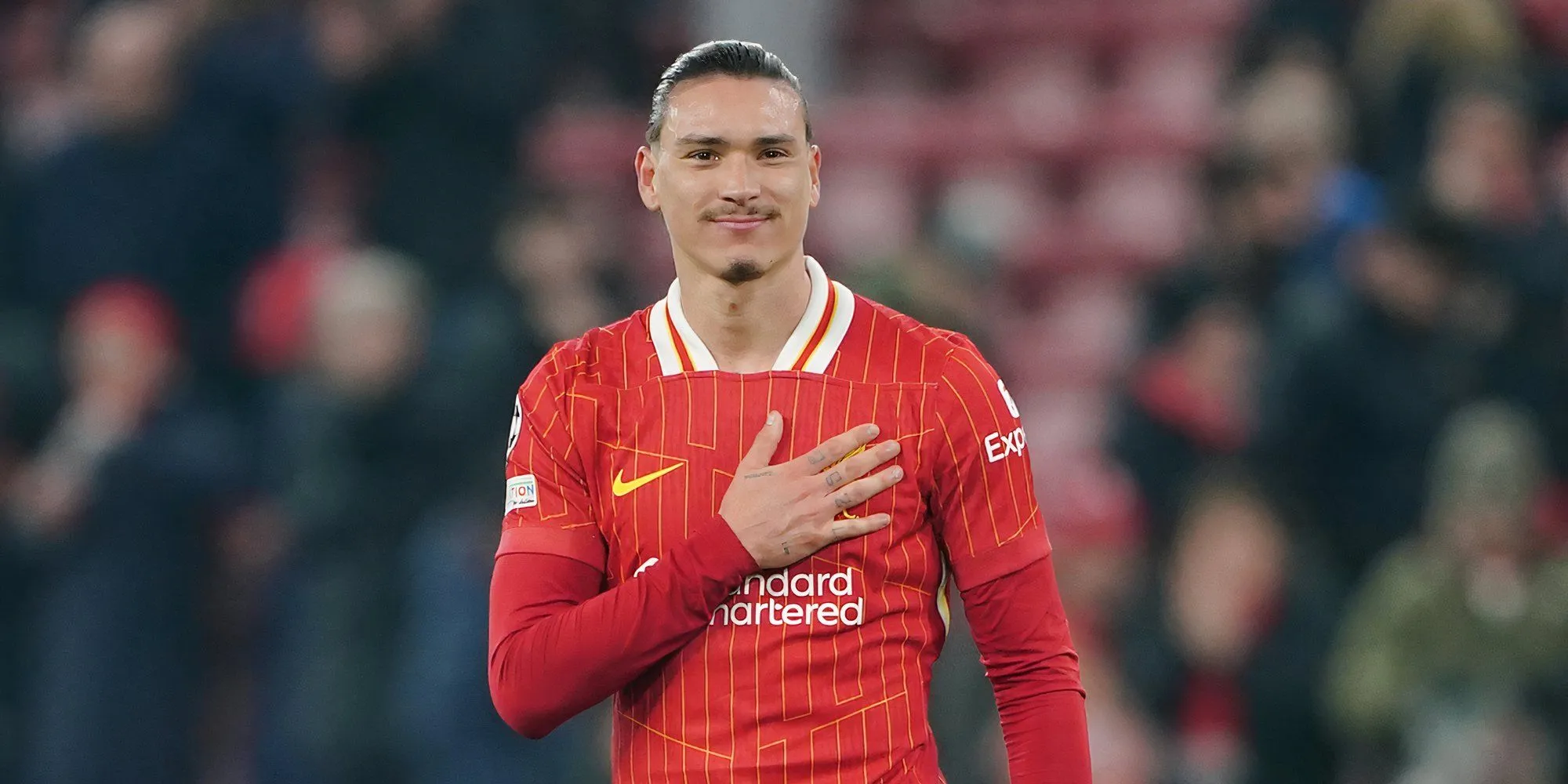 Darwin Nunez trong màu áo Liverpool