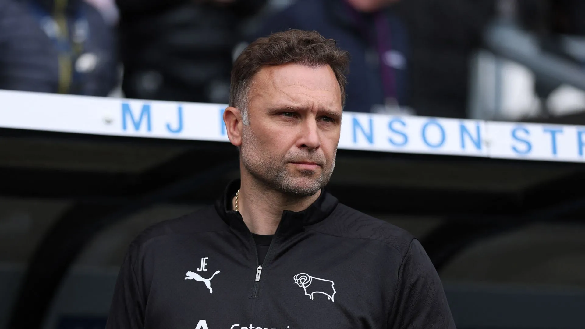 Huấn luyện viên John Eustace của câu lạc bộ Derby County.