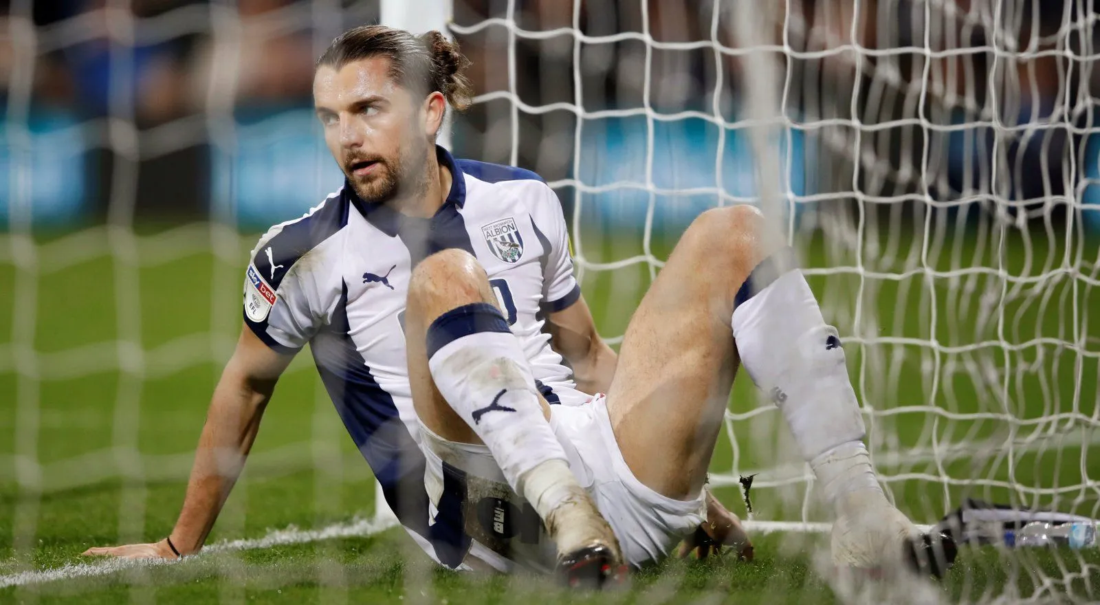 Jay Rodriguez trong màu áo West Brom ở mùa giải Premier League 2017/18 đầy thử thách