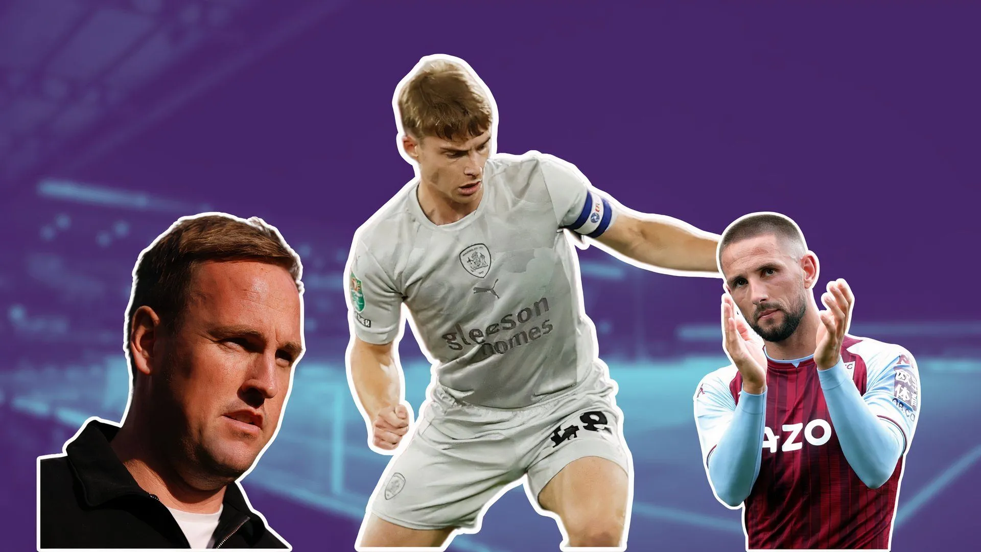 Luca Connell cùng HLV trưởng Conor Hourihane và trợ lý Mike Dodds