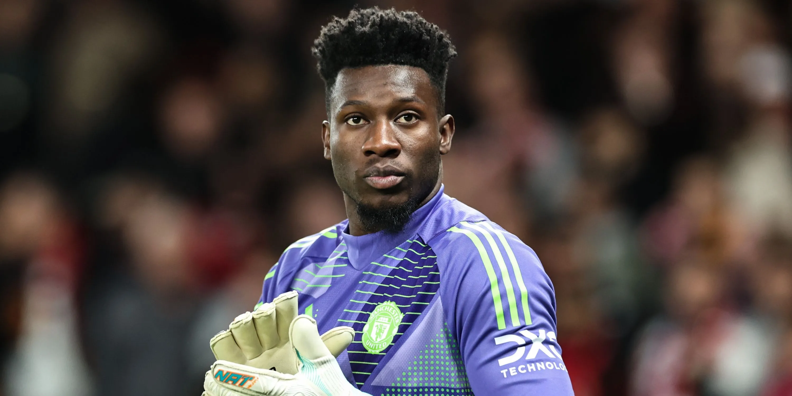 Thủ môn Andre Onana trong màu áo Manchester United thi đấu