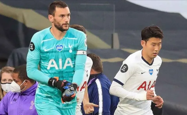 Son và Lloris lời qua tiếng lại.